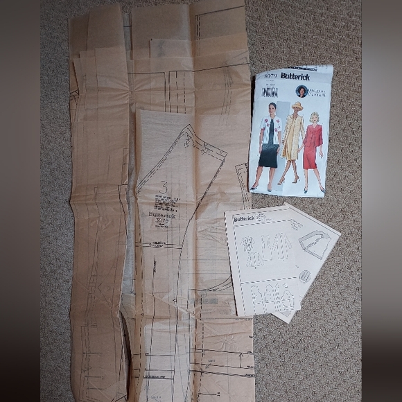 Vintage Butterick Pattern 3079 Size 14 16 18 Uncut Diahann Carroll Jacket Dress - Picture 2 of 4